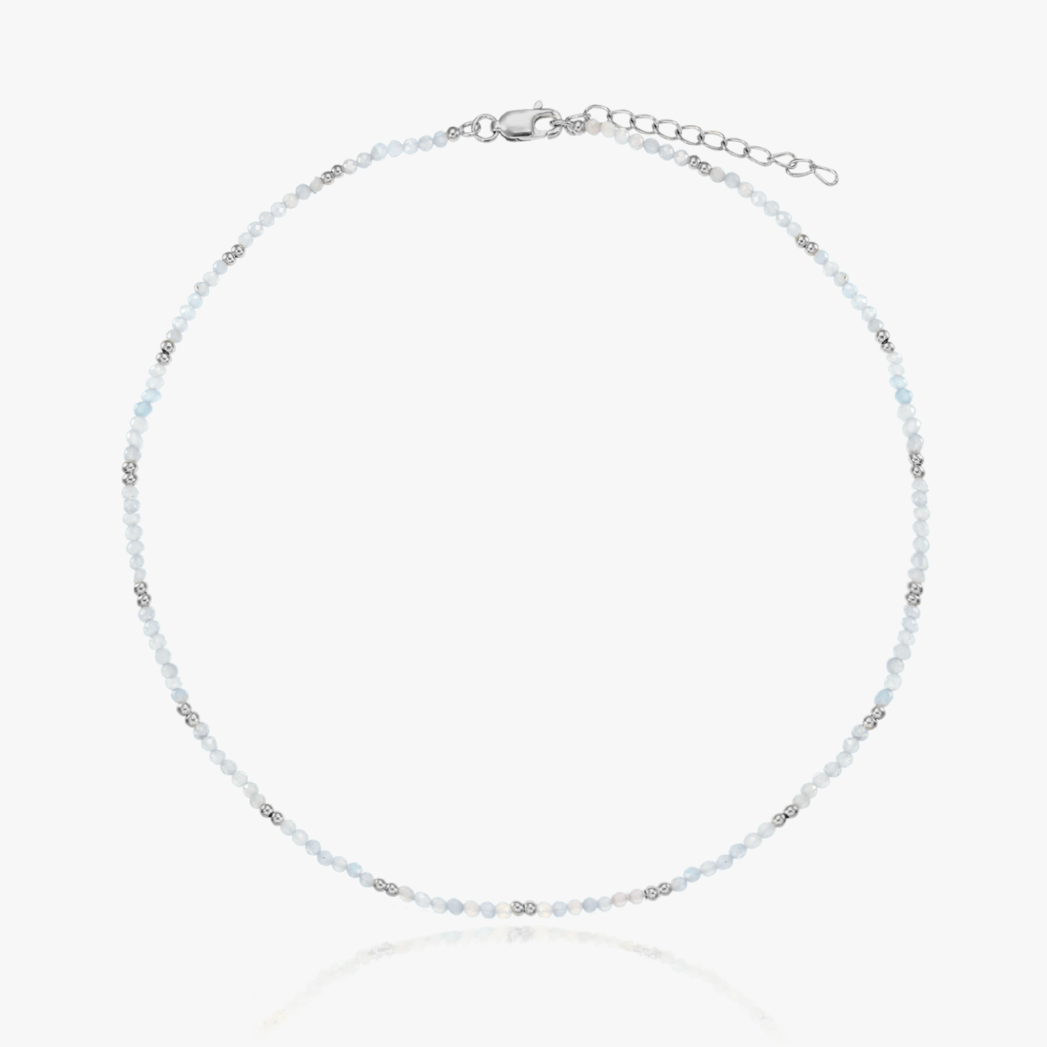 Golden SummerScape silver necklace – Moonstone