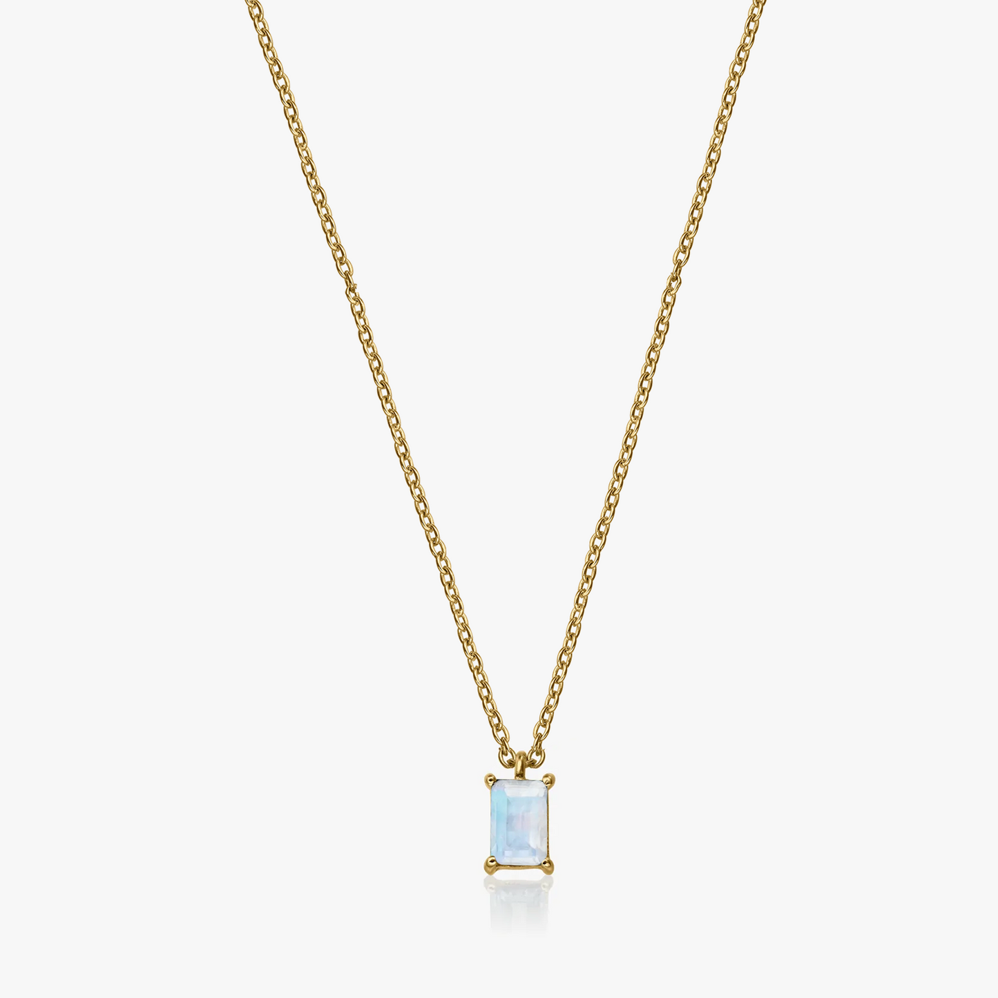 Golden Tonic silver necklace – Moonstone
