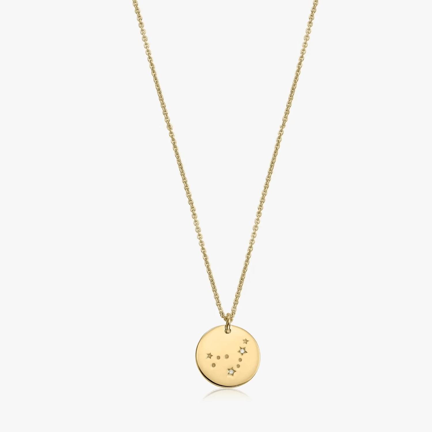 Golden Zodiac silver necklace - Capricorn