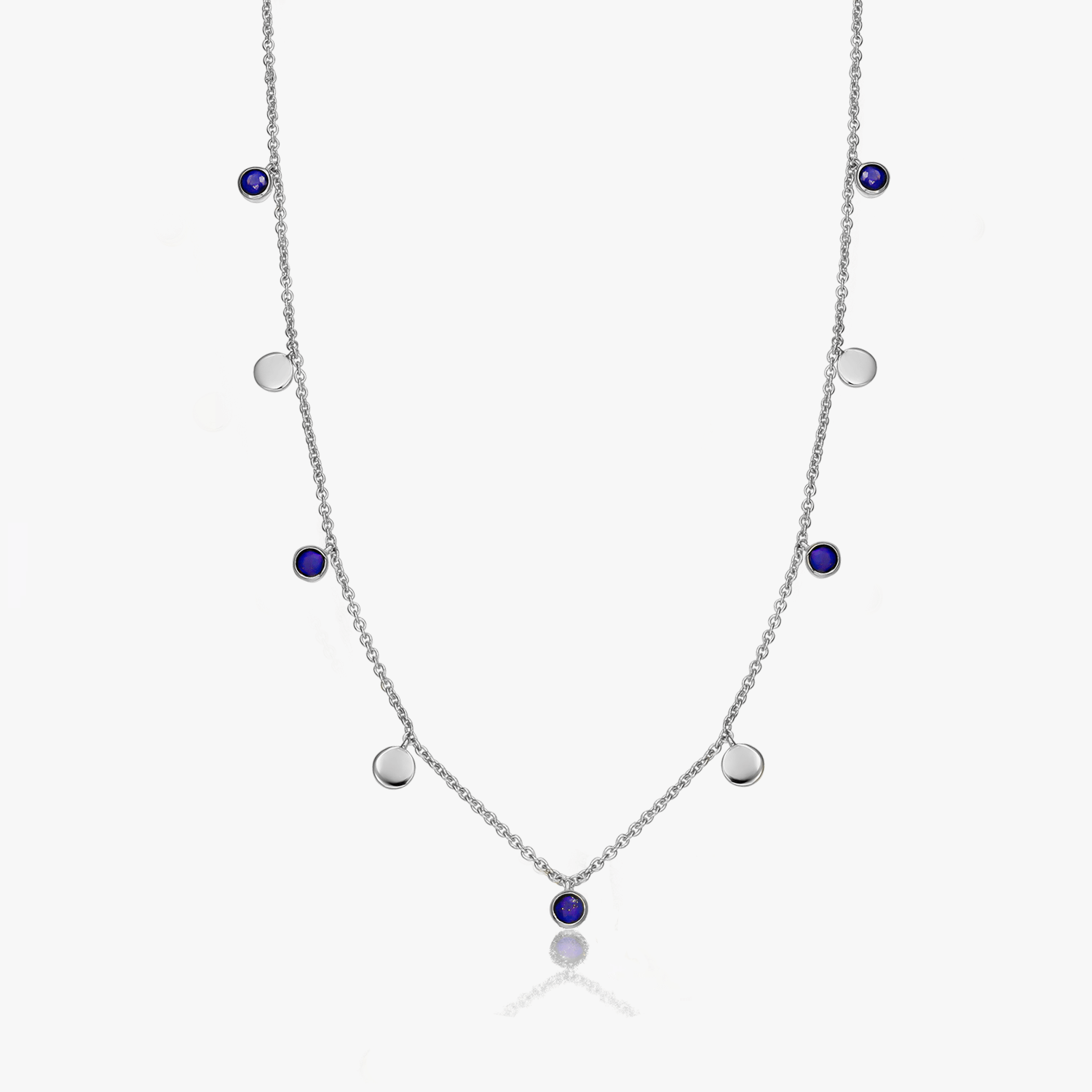 Silver necklace Noora - Lapis Lazuli