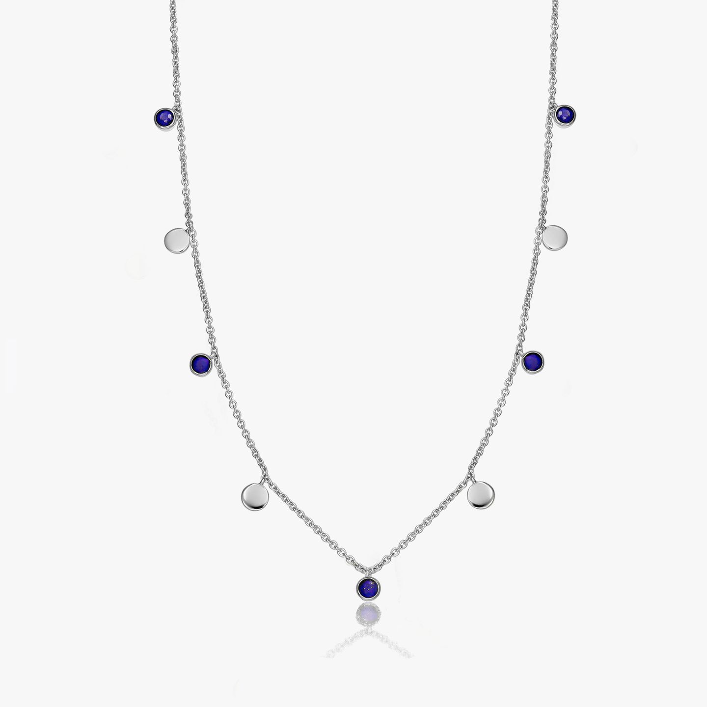 Naszyjnik srebrny Noora - Lapis Lazuli - Indira