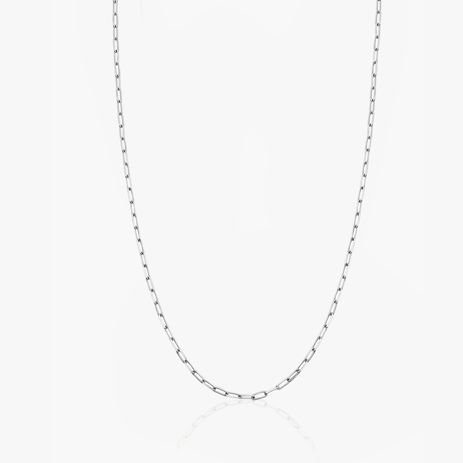 Paperclip choker silver necklace