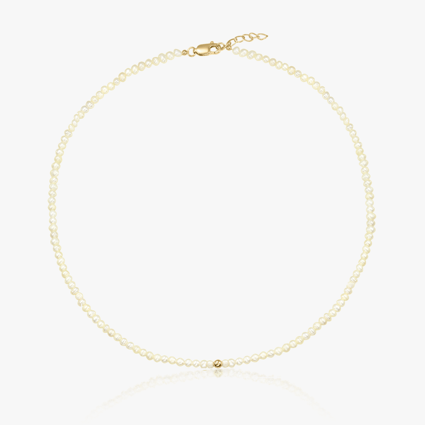Glamor gold necklace - Natural pearls