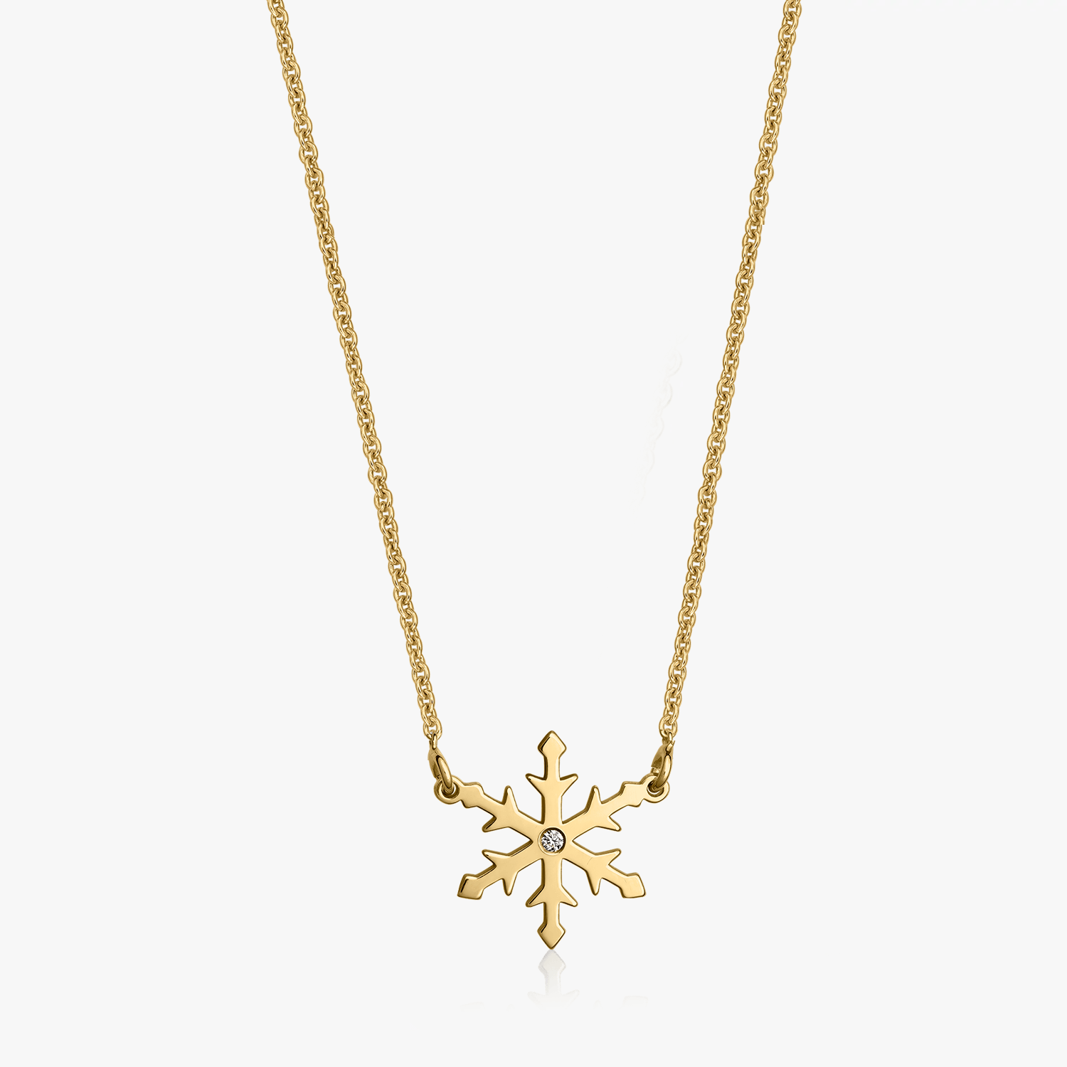 Snow gold necklace - Diamonds