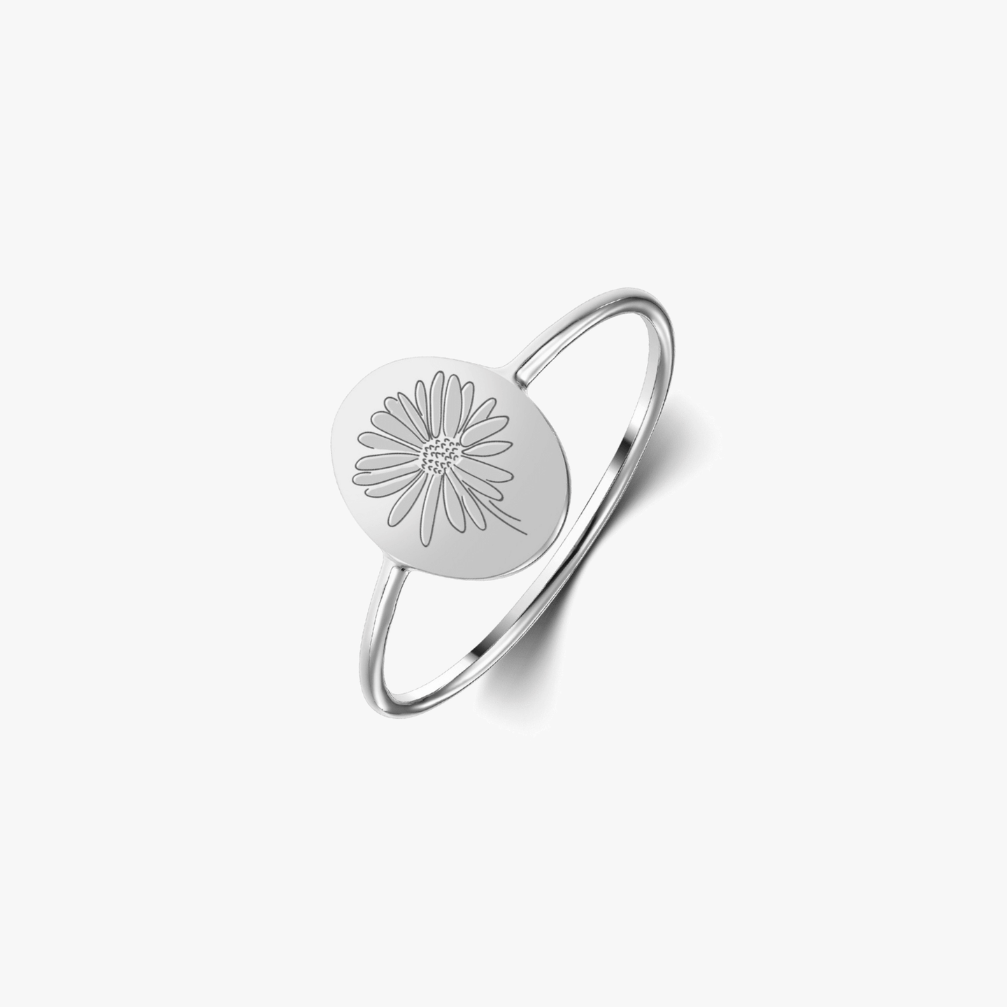 Srebrny pierścionek Birth Flower - April Daisy - Indira