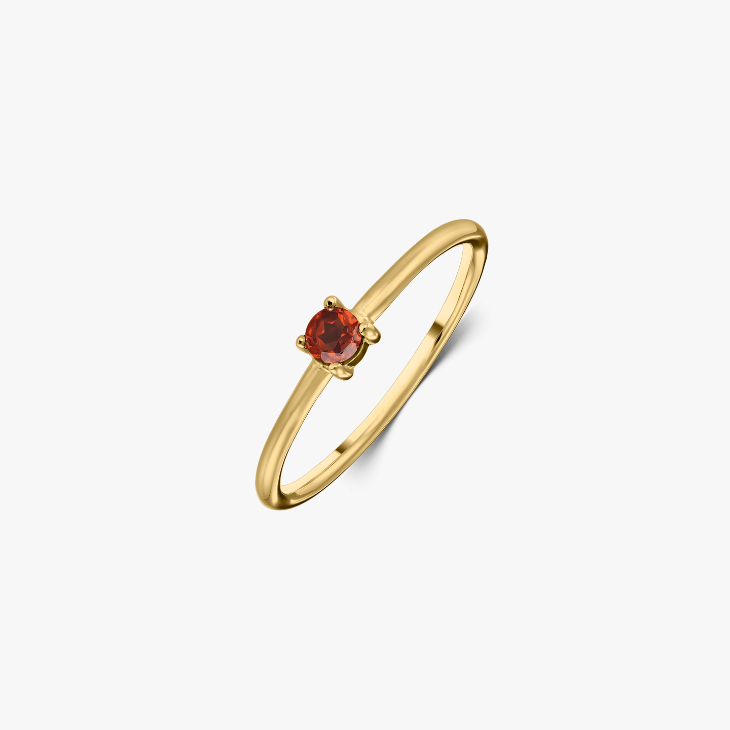 Srebrny pierścionek Birthstone Golden January - Granat - Indira