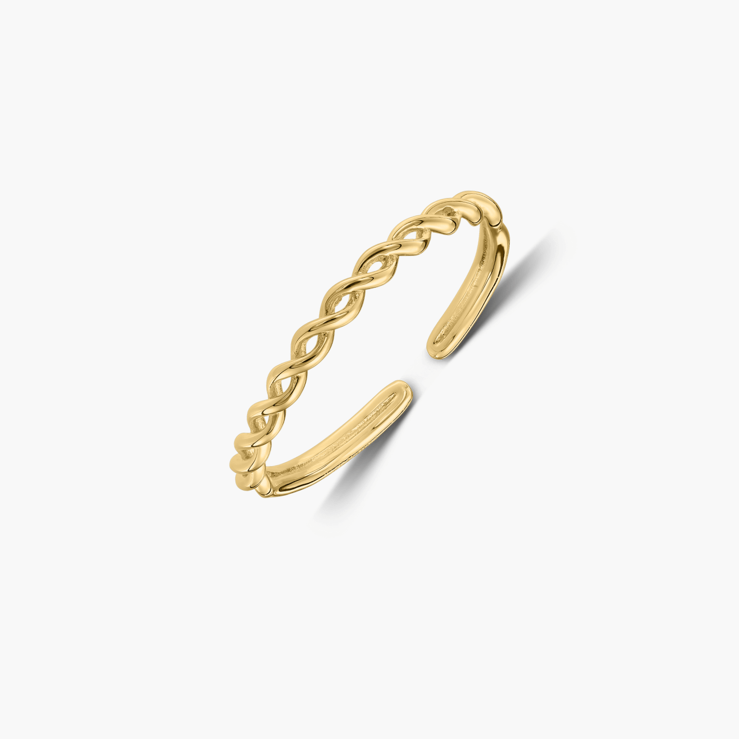 Srebrny pierścionek Golden Braid Band - Indira