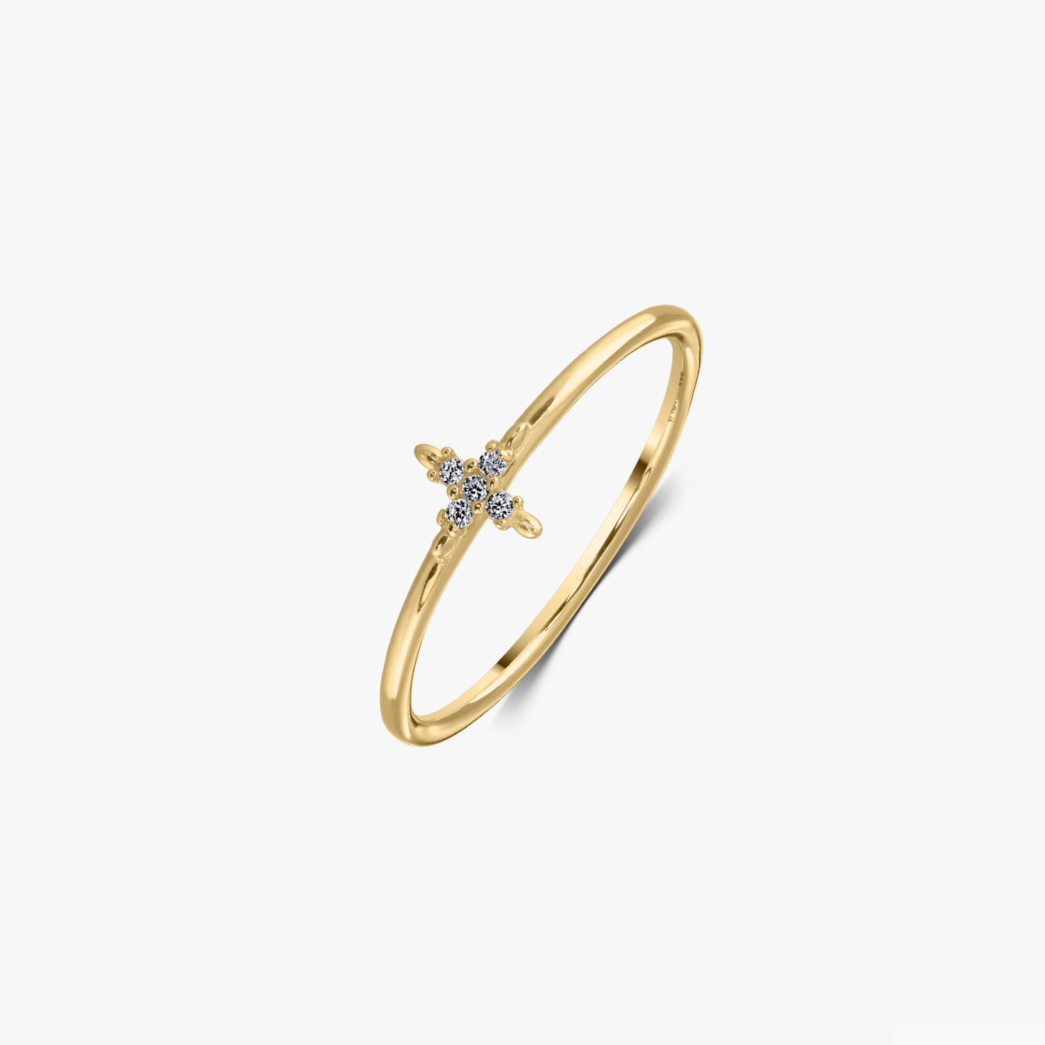 Gold ring Aurora - Zirconium 