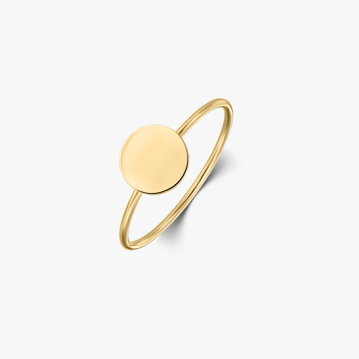 Button gold ring - engravable