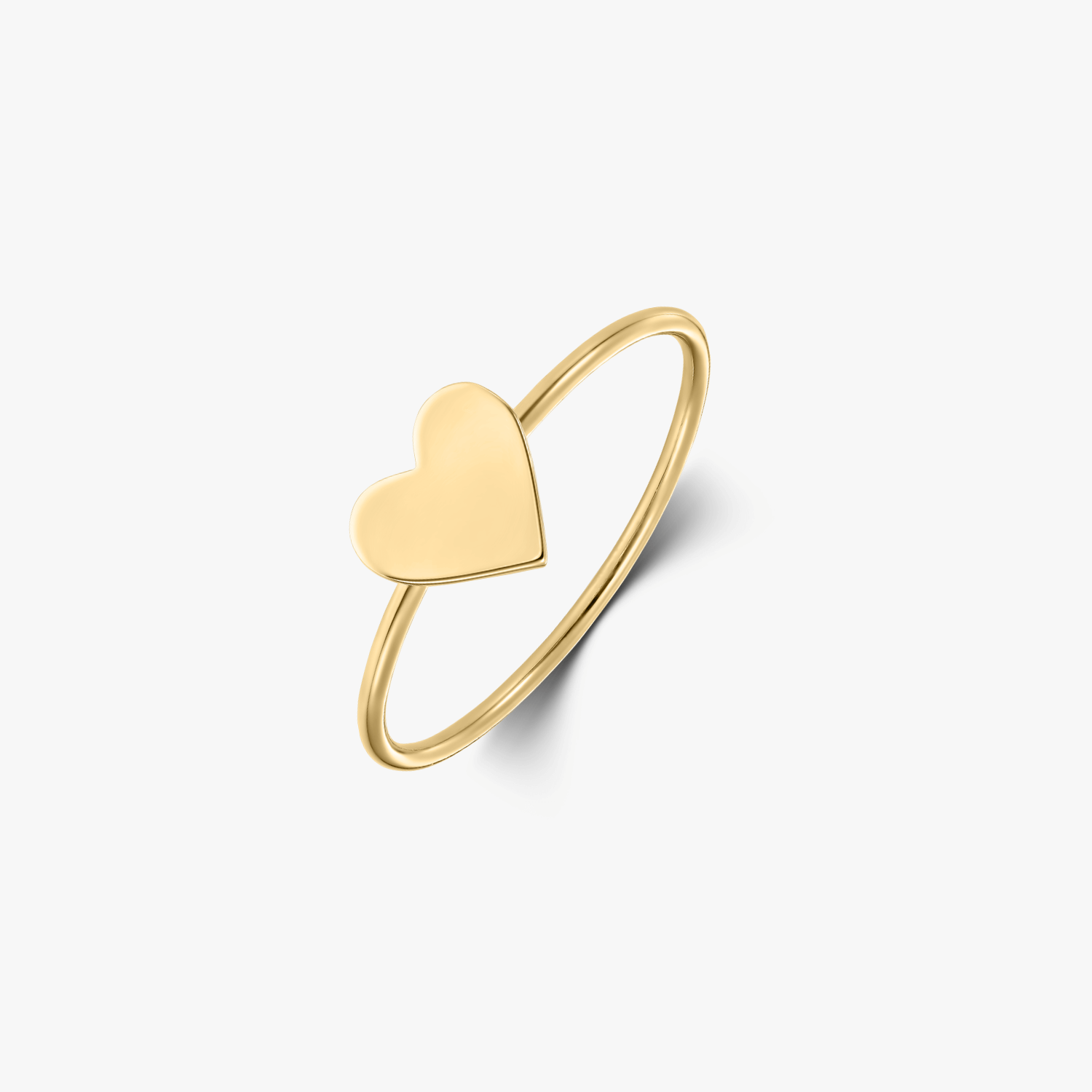 Gold Heart ring - engravable