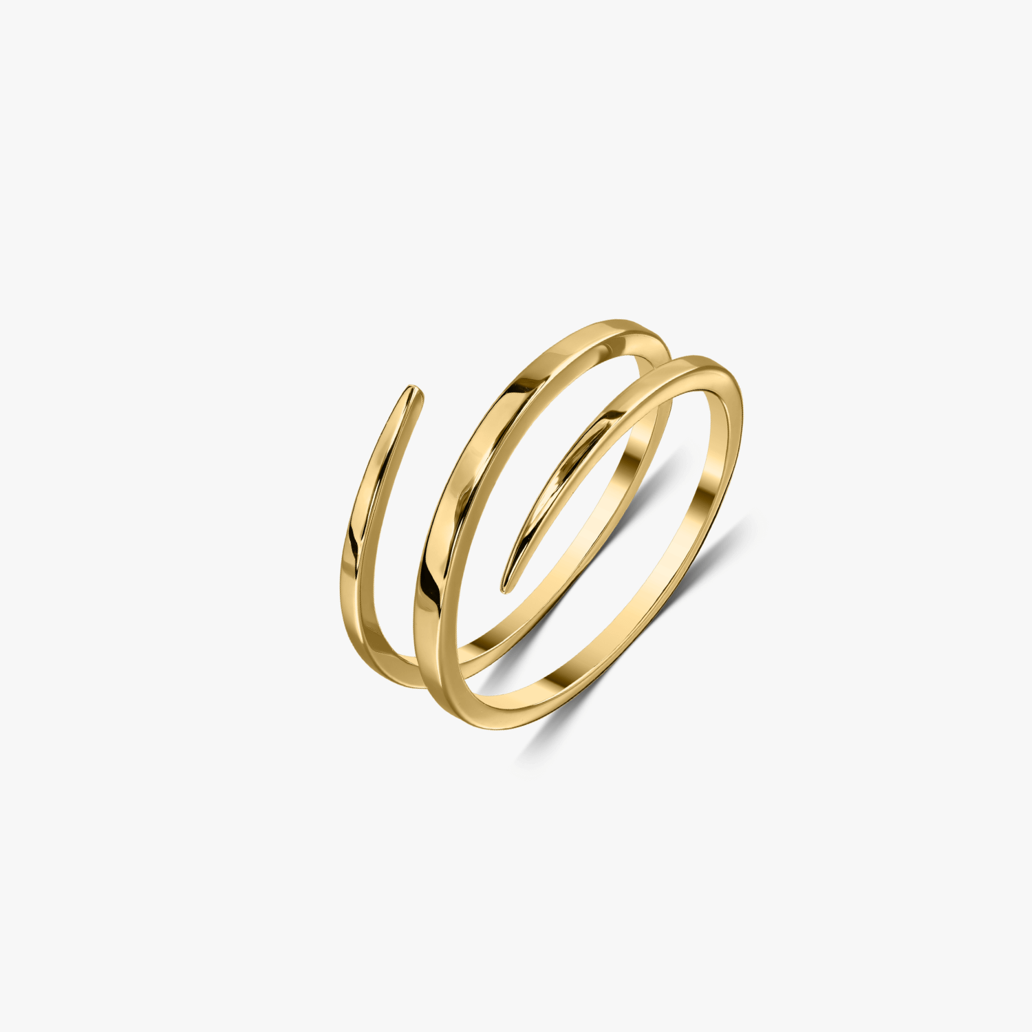 Spiral gold ring 