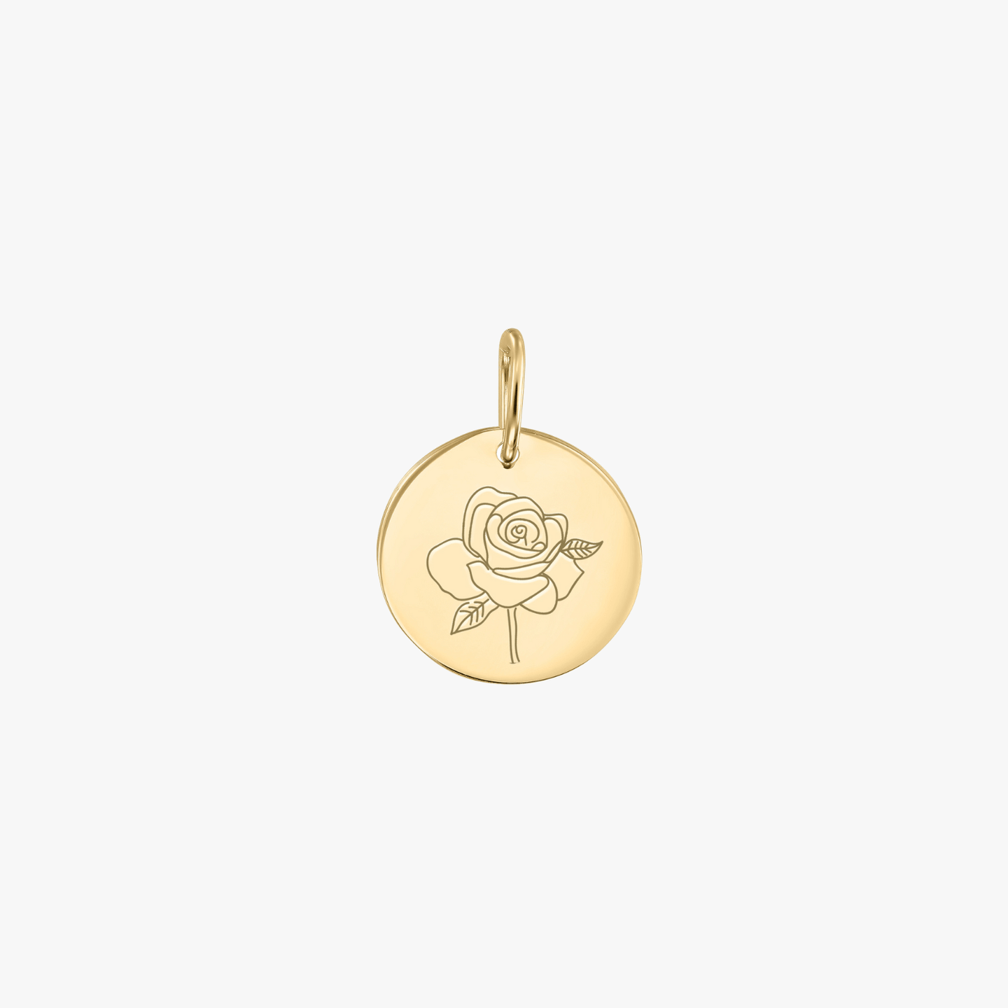 Złoty wisiorek Birth Flower - Czerwcowa Róża - Indira