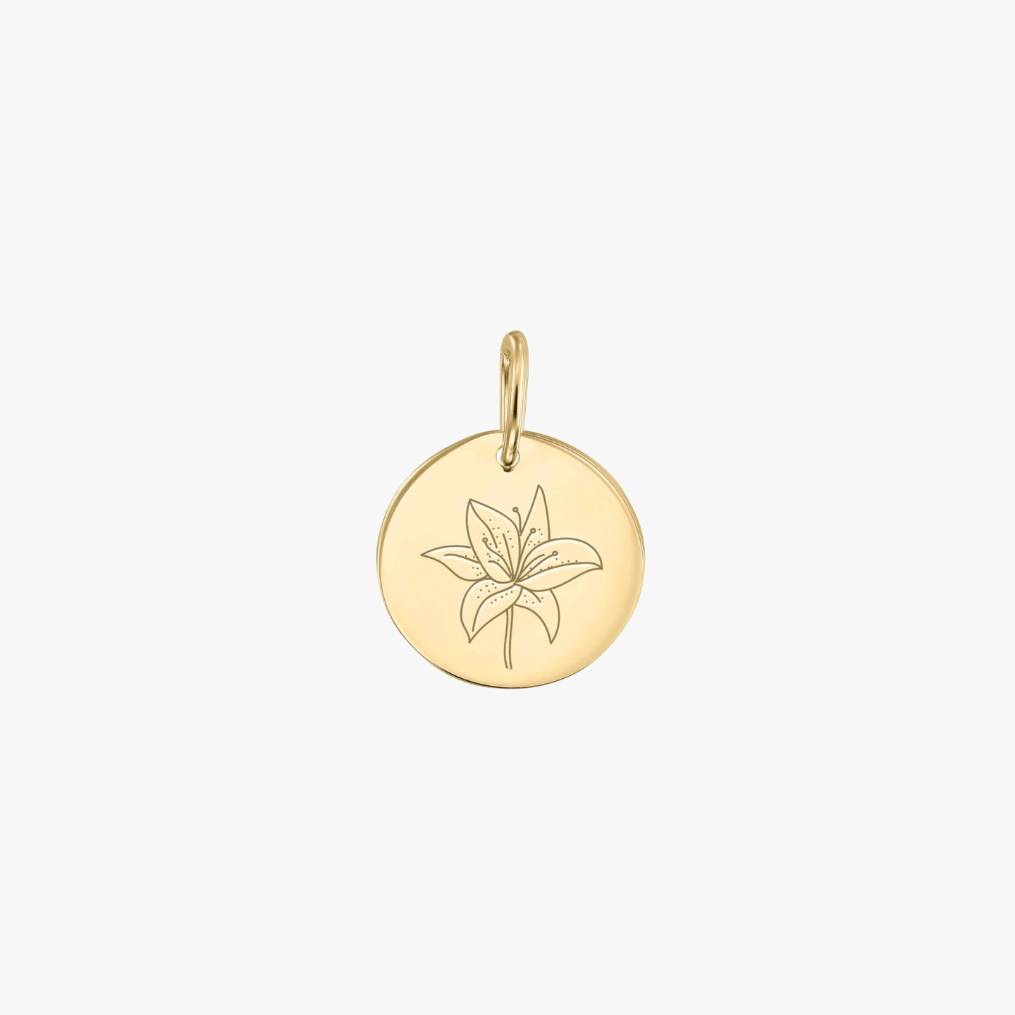 Złoty naszyjnik z zawieszką Birth Flower - Majowa Konwalia - Indira