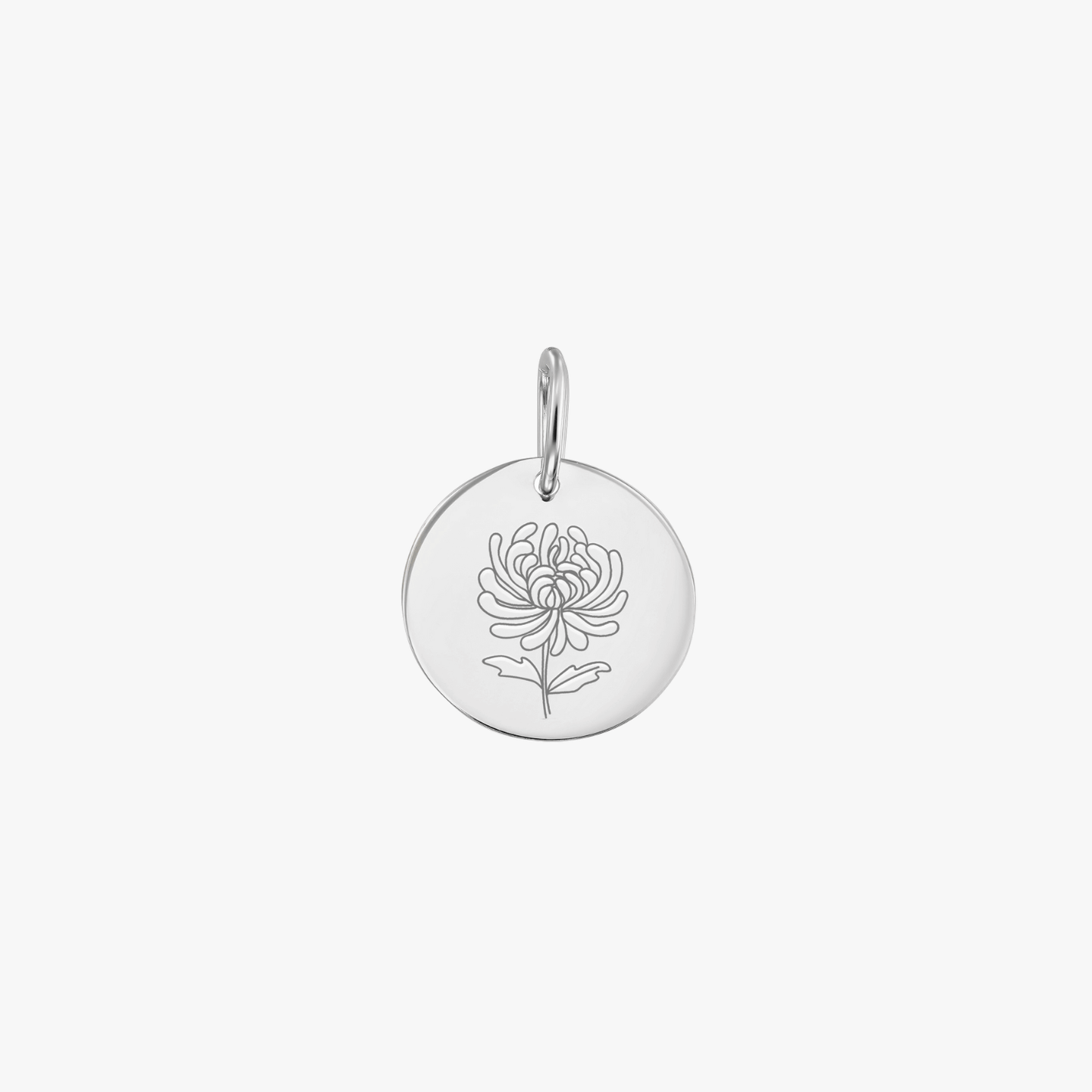 Zawieszka z białego złota Birth Flower - November Chrysanthemum - Indira