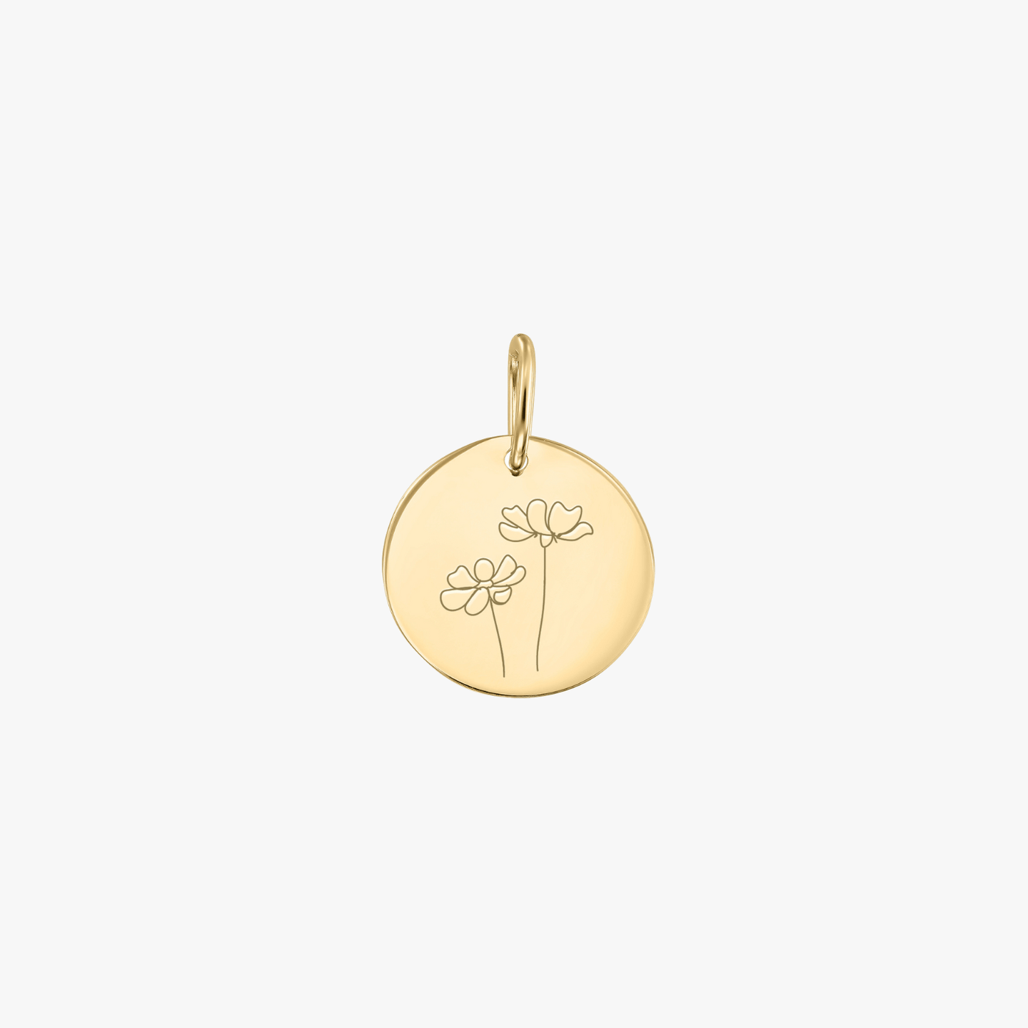 Złoty wisiorek Birth Flower - Październikowy Kosmos - Indira