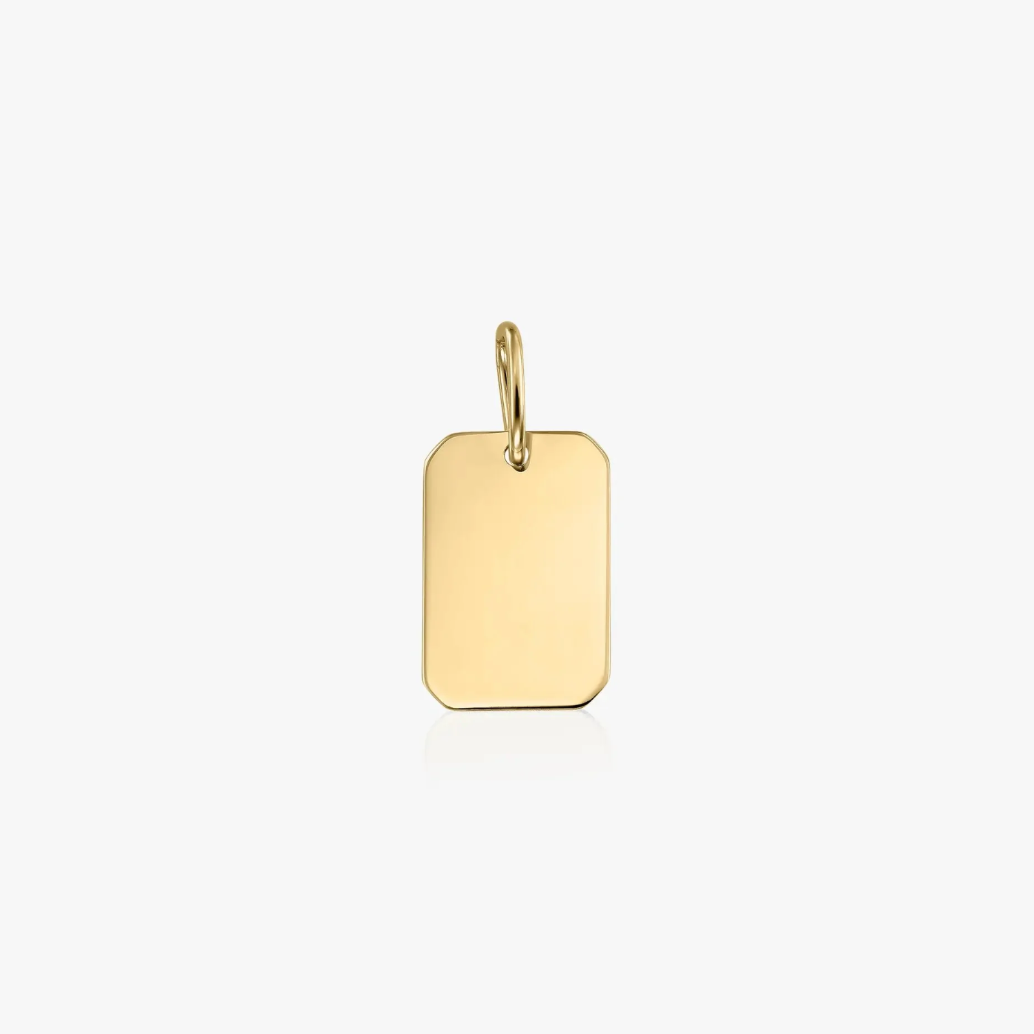 Rectangle gold pendant - engravable