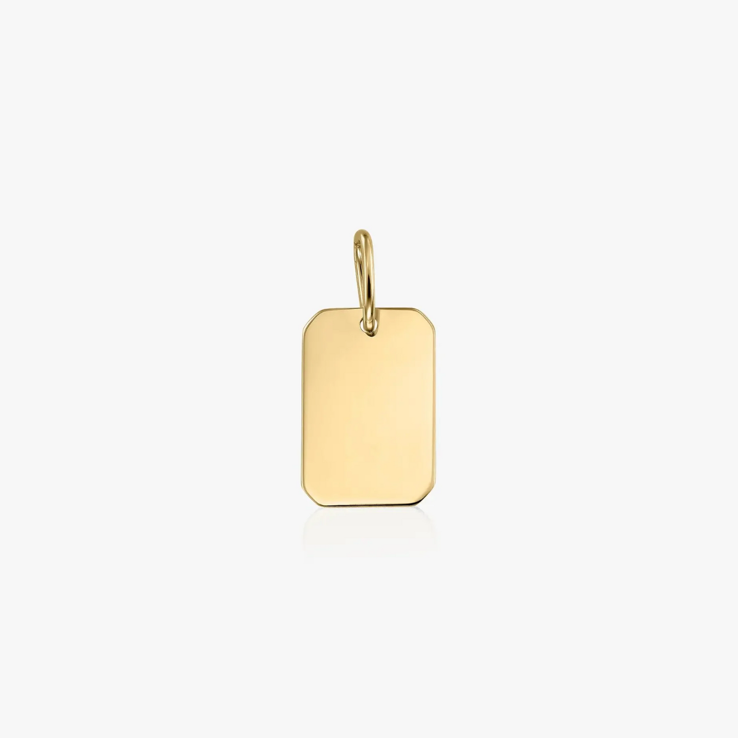Rectangle gold pendant - engravable