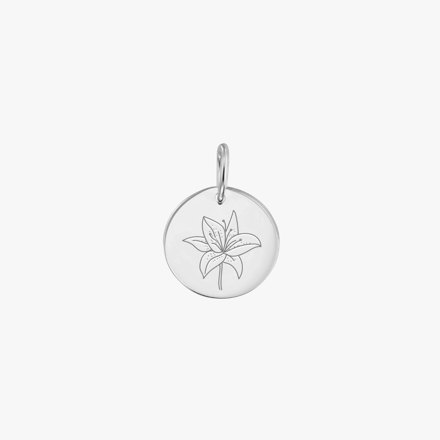 Zawieszka z białego złota Birth Flower - Majowa Lilia - Indira