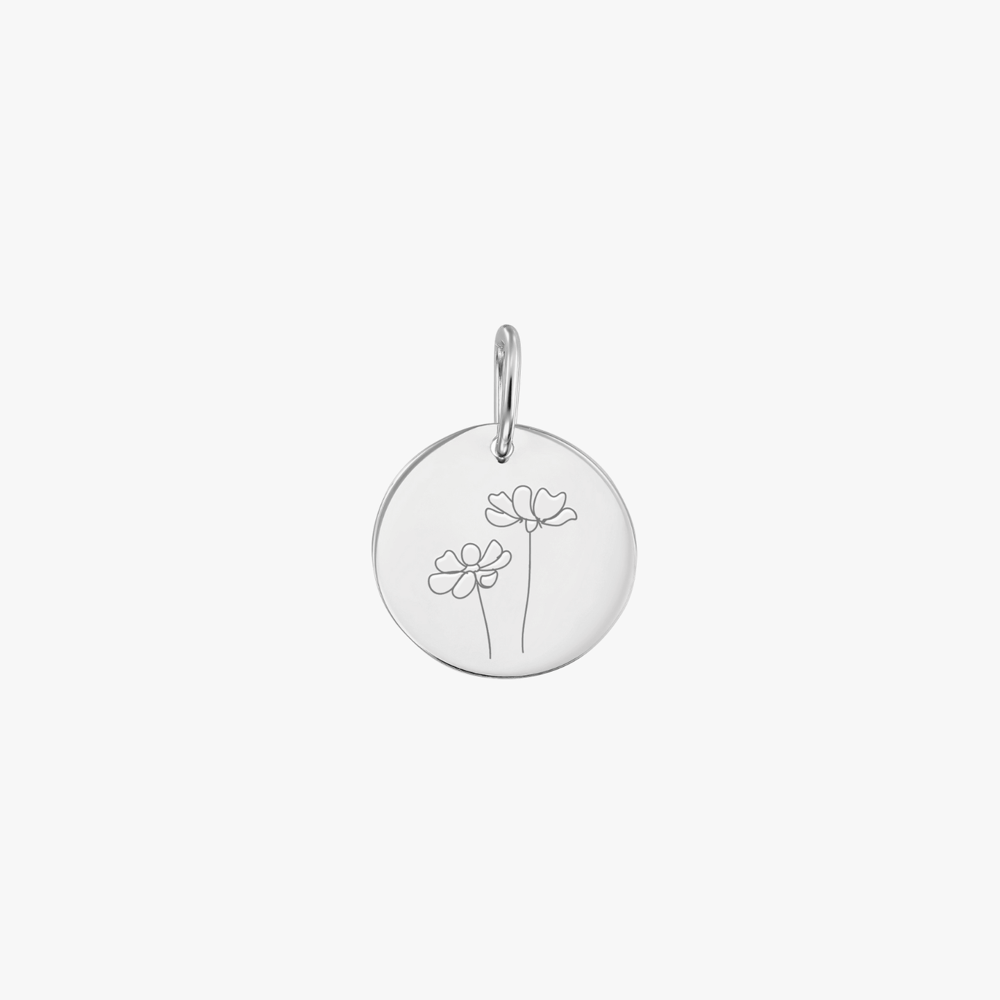 Zawieszka z białego złota Birth Flower - Październik Cosmos - Indira
