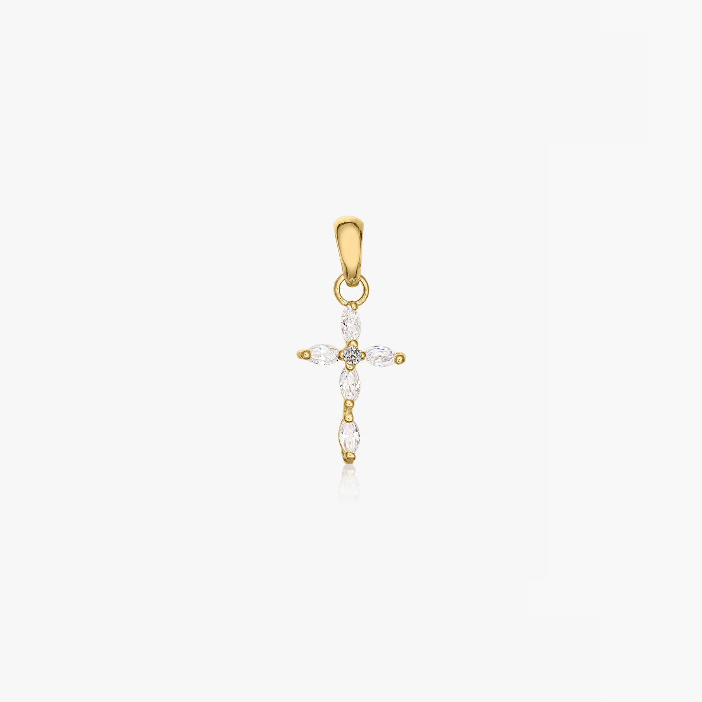 Złoty wisiorek Croix - Indira