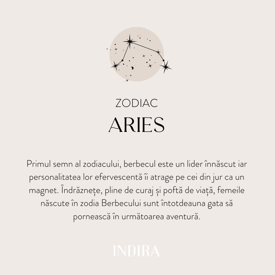 Golden Zodiac silver necklace - Aries